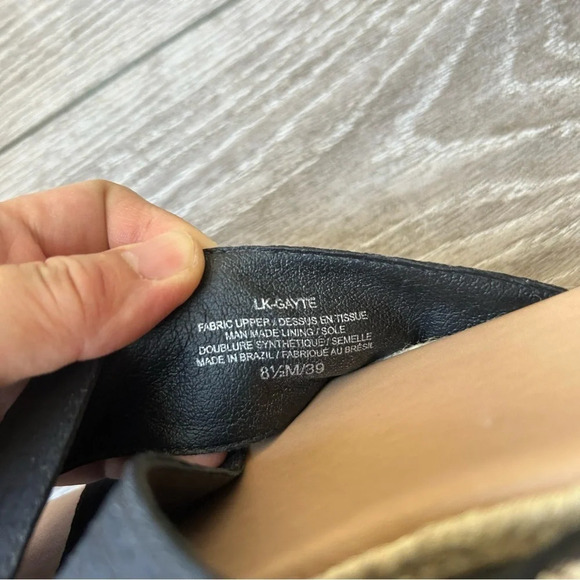 Lucky  Brand Gayte Black/Jute Platform Sandals - Picture 10 of 12